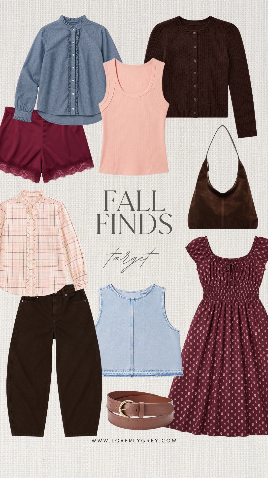 How great is this color palette for fall? Can you believe these are all target finds?! 👌🏻 so good! Love the burgundy and blue with dark brown. 

Loverly grey, target fashion finds, outfit ideas for fall, transitional fashion inspo, affordable fall capsule wardrobe, women’s fashion

#LTKWorkwear #LTKSeasonal