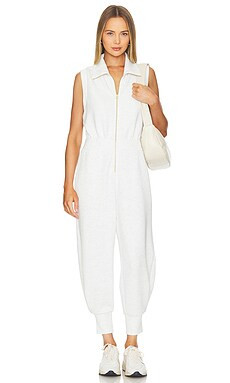 Varley Madelyn Jumpsuit in Ivory Marl from Revolve.com | Revolve Clothing (Global)