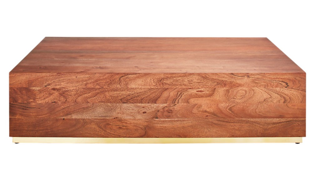 Joni Brass and Wood Coffee Table | CB2