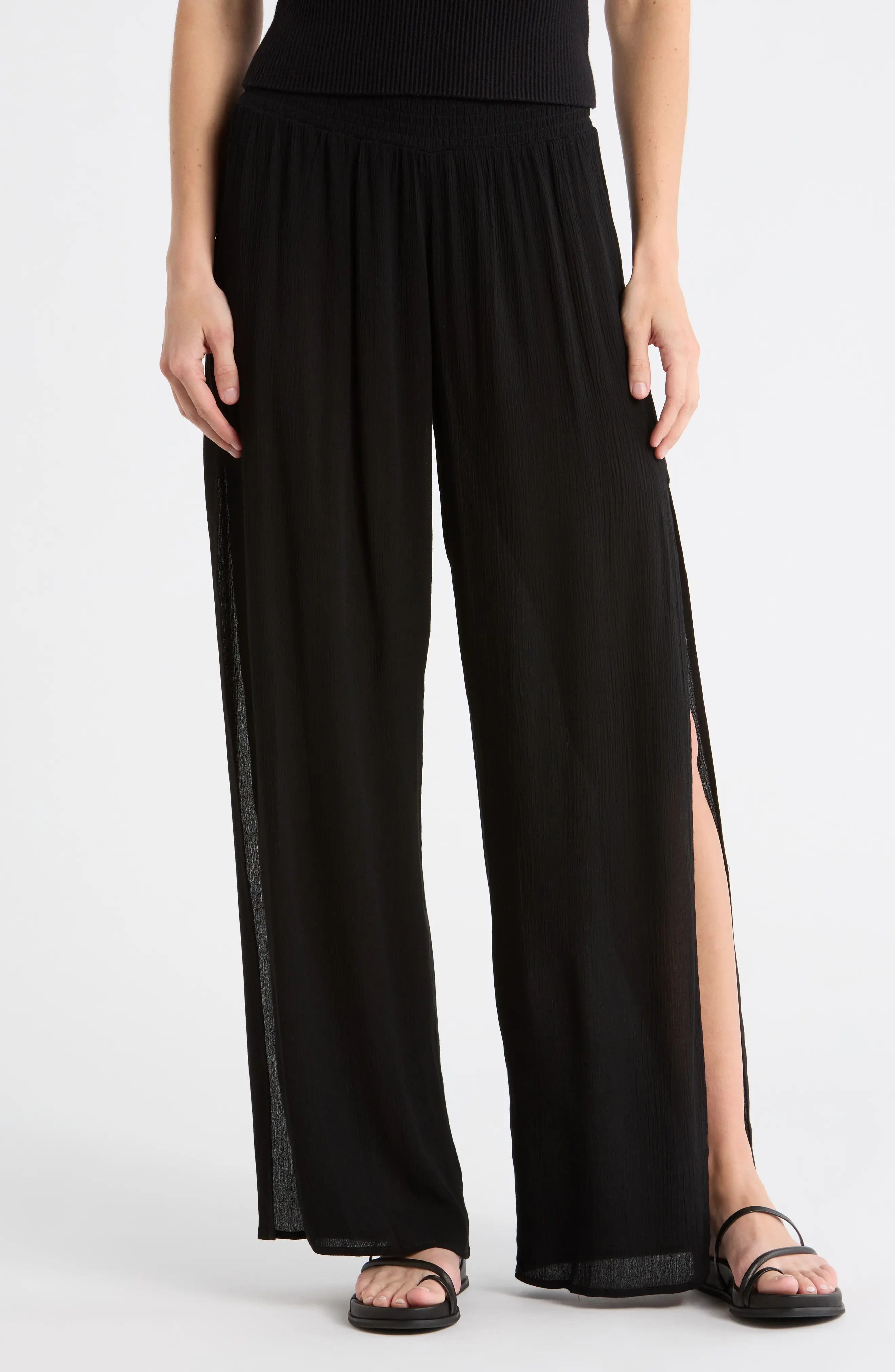 Side Slit Wide Leg Cover-Up Pants (Women) | Nordstromrack | Nordstrom Rack