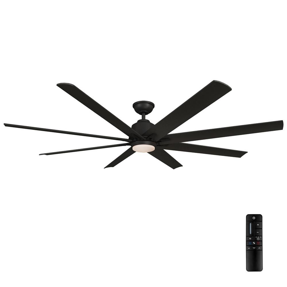 Home Decorators Collection Kensgrove 72 in. LED Indoor/Outdoor Matte Black Ceiling Fan with Light... | The Home Depot