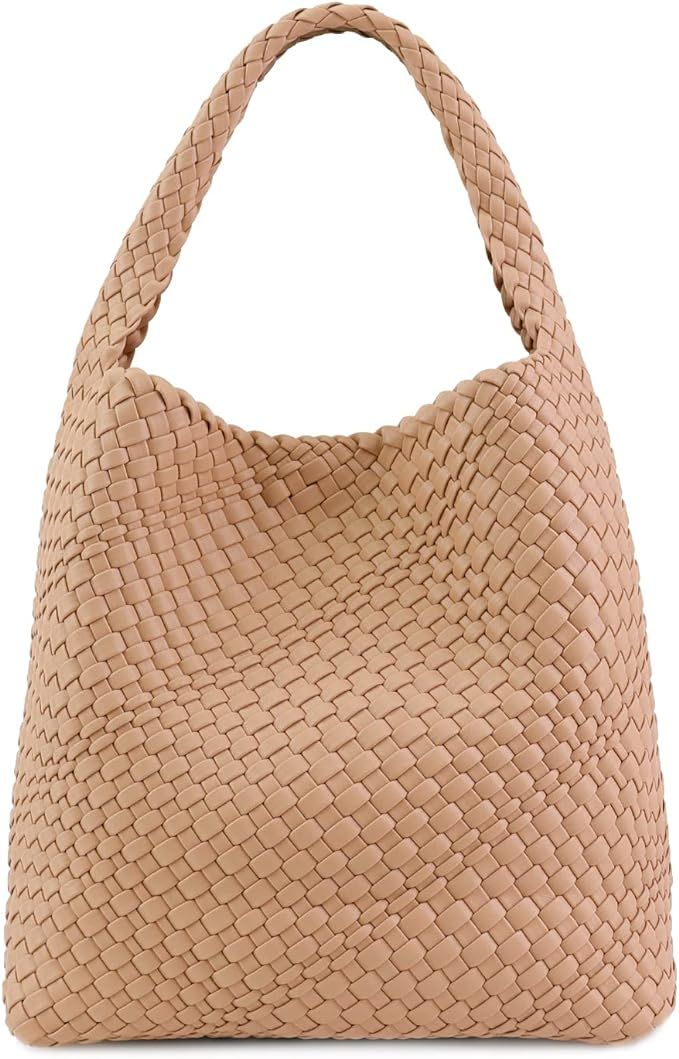 ORAD Women Tote Bag Large Neoprene Tote Bag Fashion Woven Bag Neoprene Tote Handbag Roomy Shoulde... | Amazon (US)