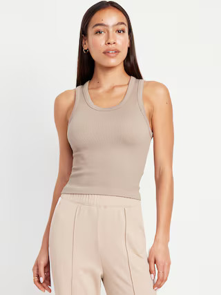 Fitted Seamless Ribbed Tank Top | Old Navy (US)