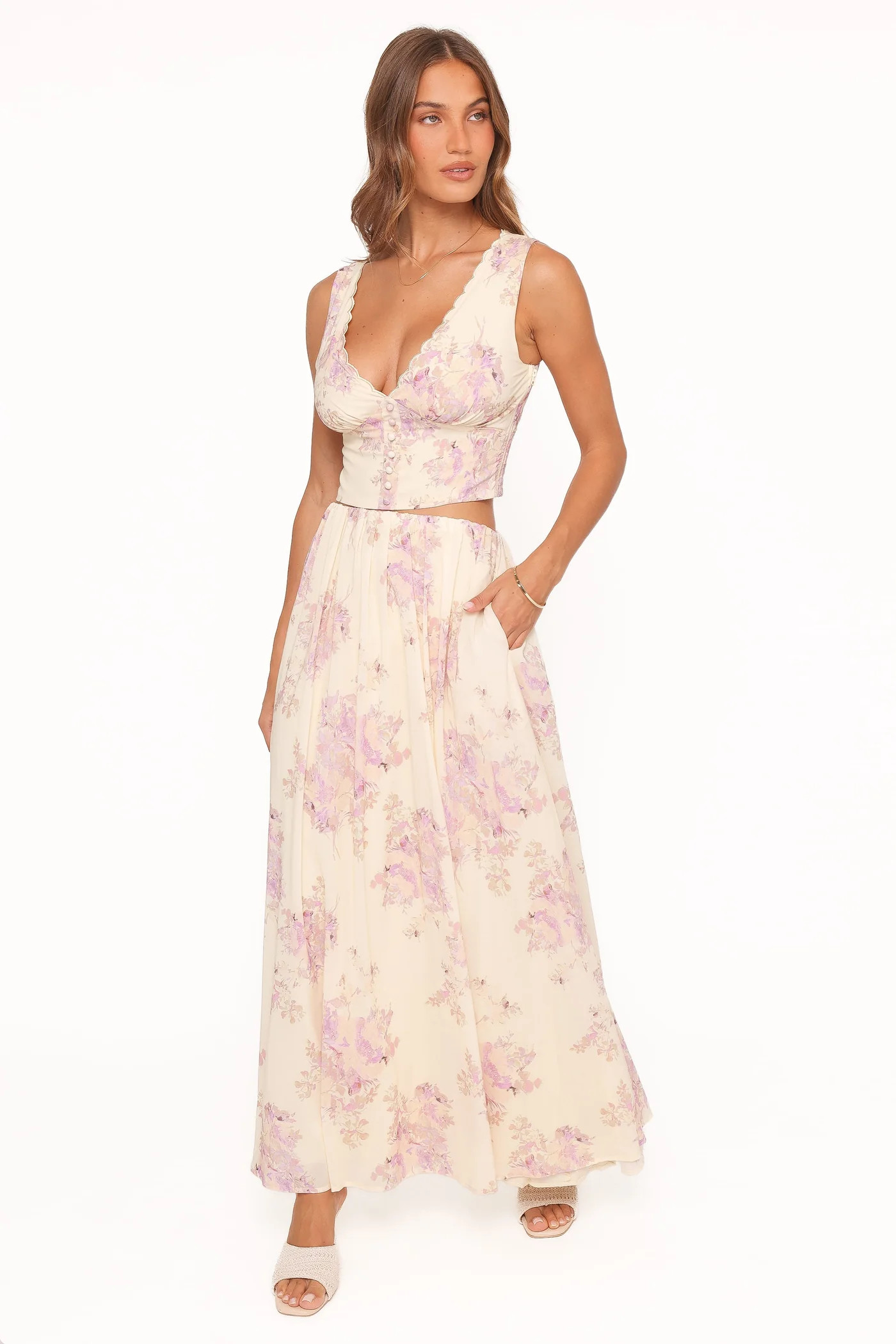 Tinsley Maxi Skirt - Lavender Floral | Petal & Pup (US)