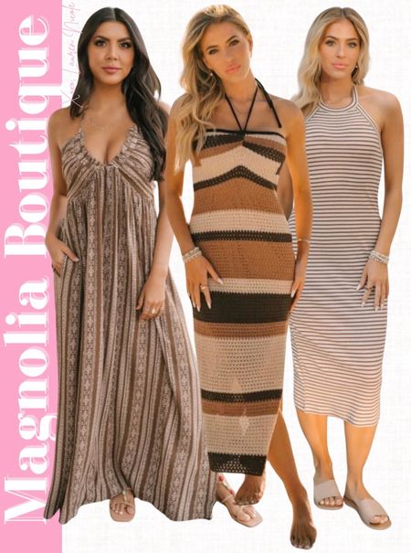 #ad Magnolia Boutique Dresses for spring 2024! 

Keywords: brown dress, neutral dress, magnolia boutique code, pink lily, pink Lilly, plunk Lilly code, sundress 

#LTKU #LTKtravel #LTKFestival