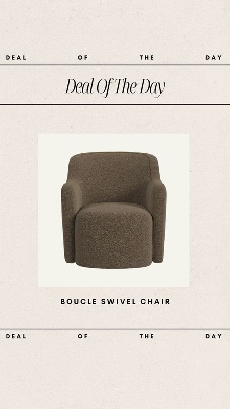 Deal of the Day - Amazon Boucle Swivel Chair // only $360! Back in stock!!

boucle accent chair, amazon home finds, amazon deals, amazon furniture, amazon furniture, brown home decor, brown furniture, earthy home tones, boucle furniture 

#LTKhome
