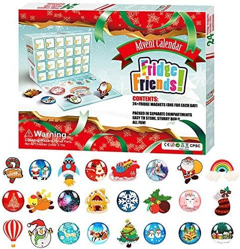 WloveTravel Advent Calendar 2020 Countdown to Christmas Fridge Magnets Holiday Surprises Refriger... | Amazon (US)
