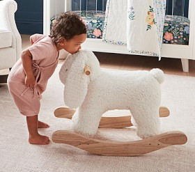 Sherpa Bunny Plush Nursery Rocker | Pottery Barn Kids