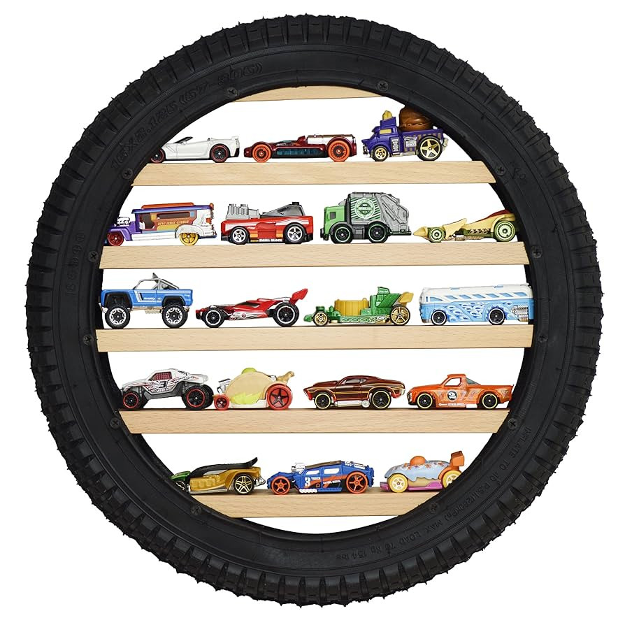 Model Car Display Case Stand - Toy Cars Organizer Wall Display Tire Shelf Cabinet - Holds Up to 1... | Amazon (US)