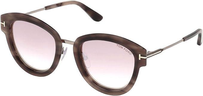 Tom Ford FT0574 Mia-02 Sunglasses Havana w/Brown Mirror Lens 55Z TF574 | Amazon (US)