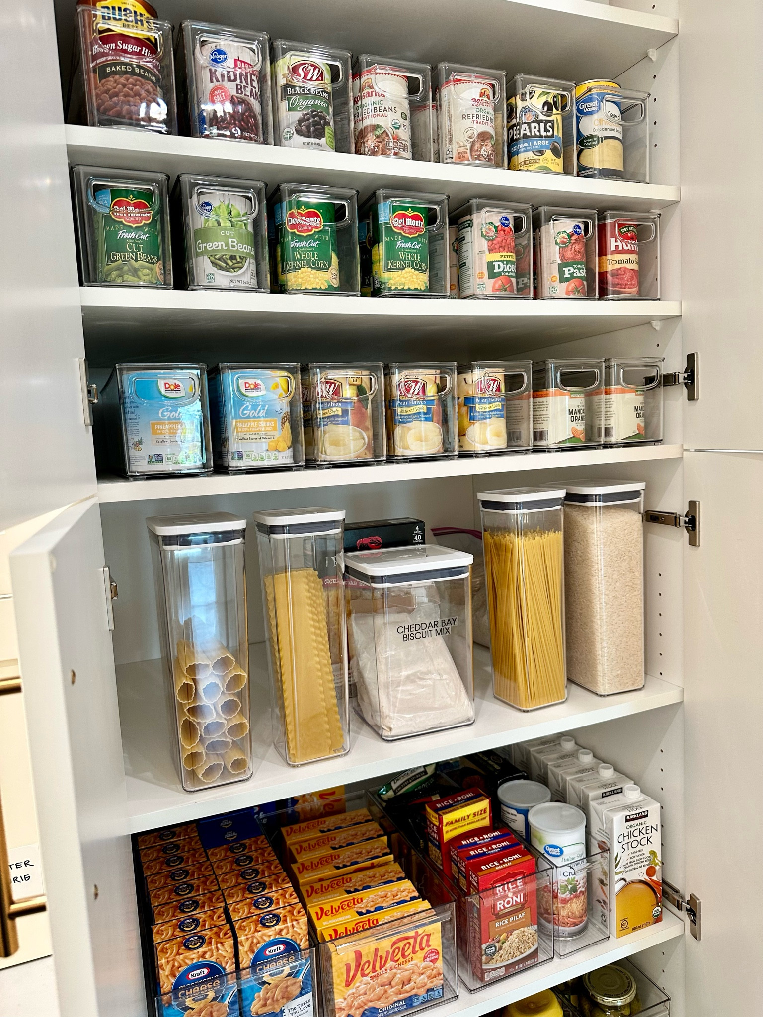 These deep clear bins are great for rotating cans | Keep things from falling behind! 

#home #pantry #organize

#LTKhome