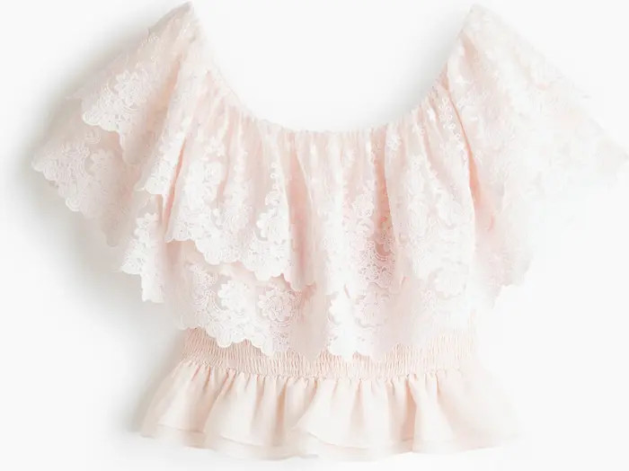 H&M Flounced Off-the-shoulder Top | Nordstrom | Nordstrom