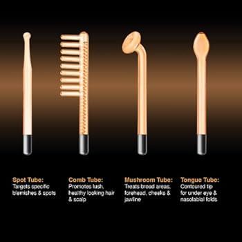 NuDerma Portable Handheld High Frequency Skin Therapy Wand Machine w/Neon – Anti-Aging - Skin T... | Amazon (US)