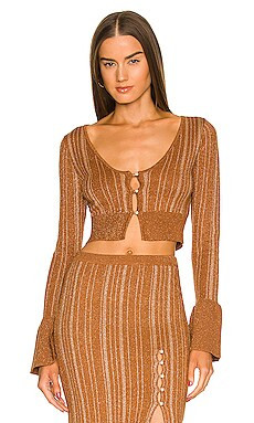 LPA Vance Mini Cardigan in Bronze from Revolve.com | Revolve Clothing (Global)