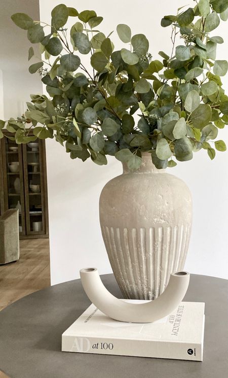 The most REALISTIC faux eucalyptus stems!  I added four stems to this large organic look vase.

#LTKhome #LTKSeasonal #LTKstyletip