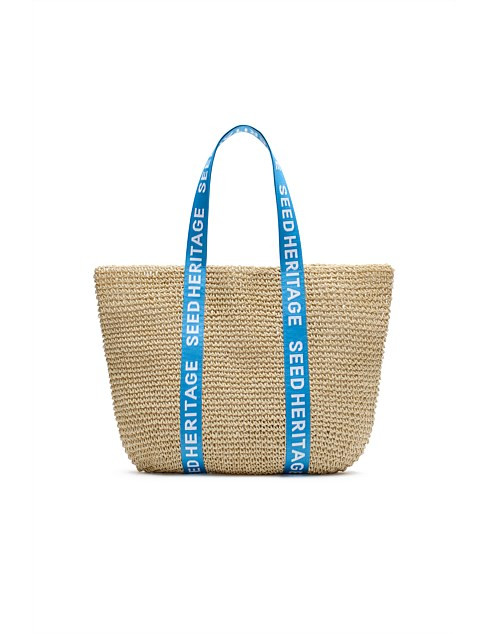 Seed Heritage Logo Woven Basket Bag | David Jones | David Jones (Australia & New Zealand)