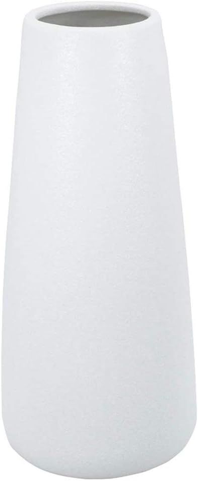 Gemseek 8 inch White Ceramic Flower Vase, Modern Vase for Living Room Indoor Home Decor, Wedding ... | Amazon (US)