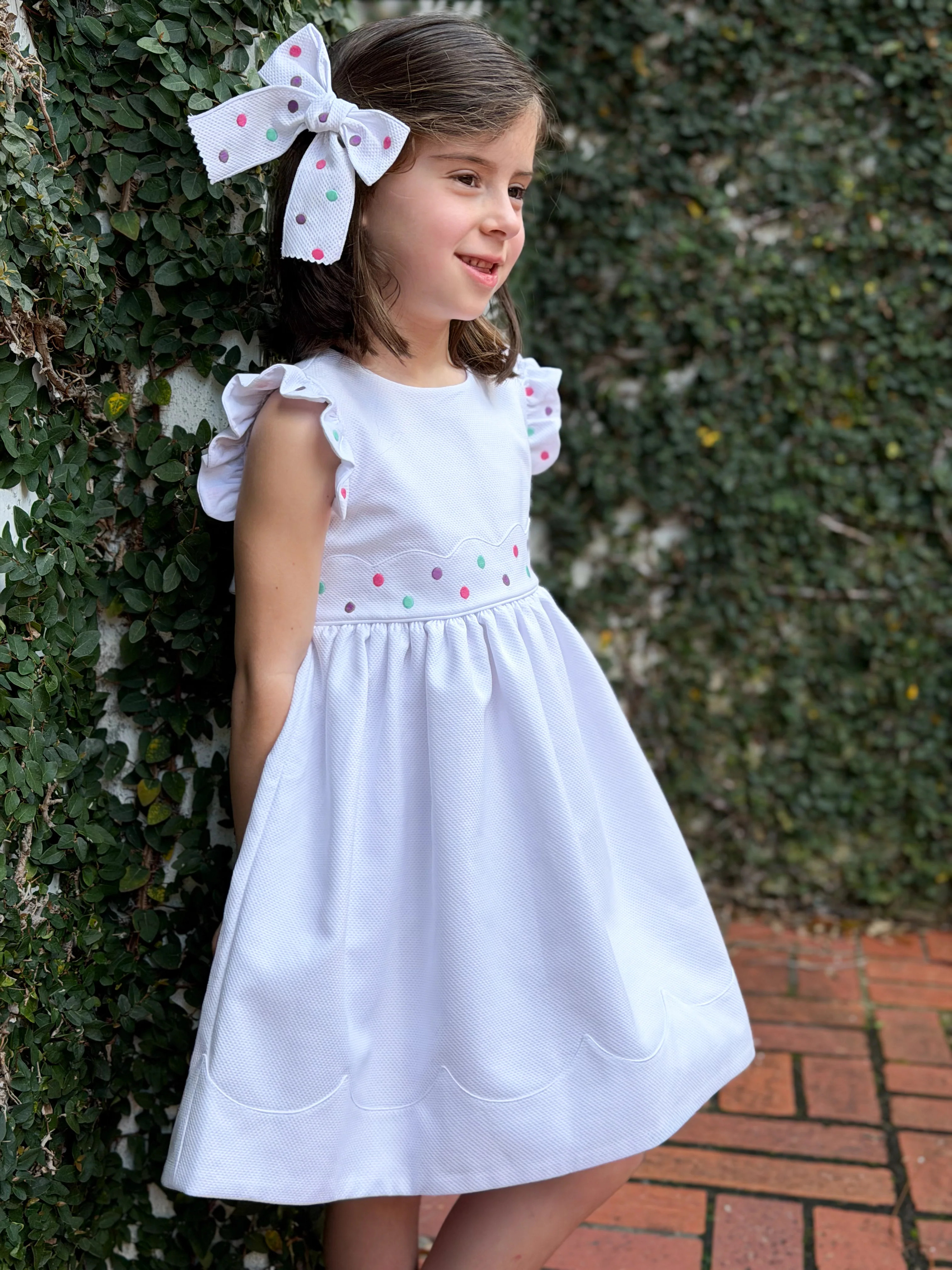 Embroidered Dot Dress | Alice Kathleen & Co.