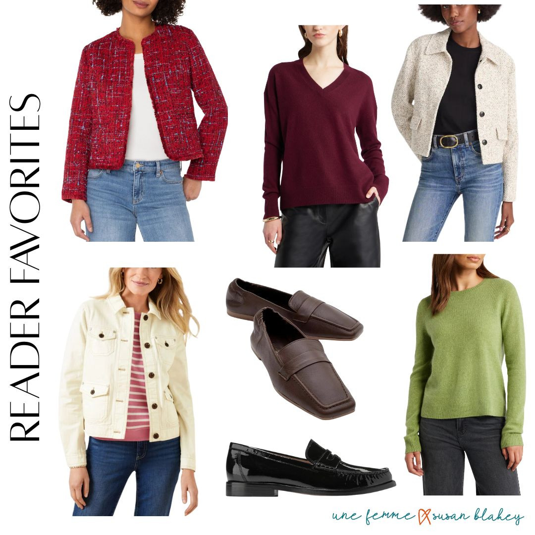 This week, my readers loved fall pieces: jackets, sweaters, loafers 

 #LTKSeasonal #LTKOver40 #LTKStyleTip
