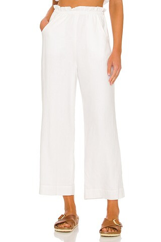 Show Me Your Mumu Peggy Pants in White Linen from Revolve.com | Revolve Clothing (Global)