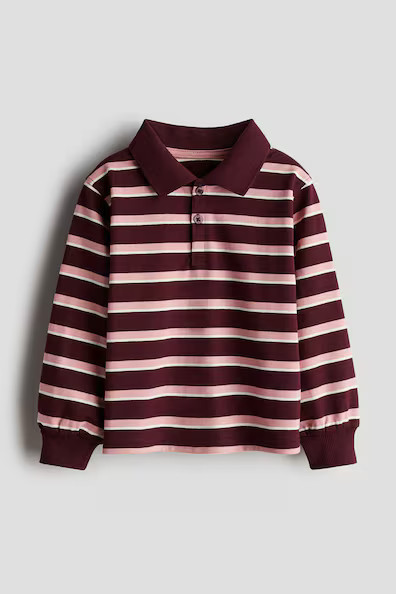 H & M - Cotton Jersey Rugby Shirt - Red | H&M (US + CA)