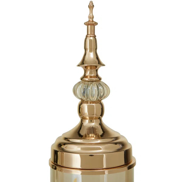 Metal Living Room Decorative Jars with Finial Lids | Wayfair North America