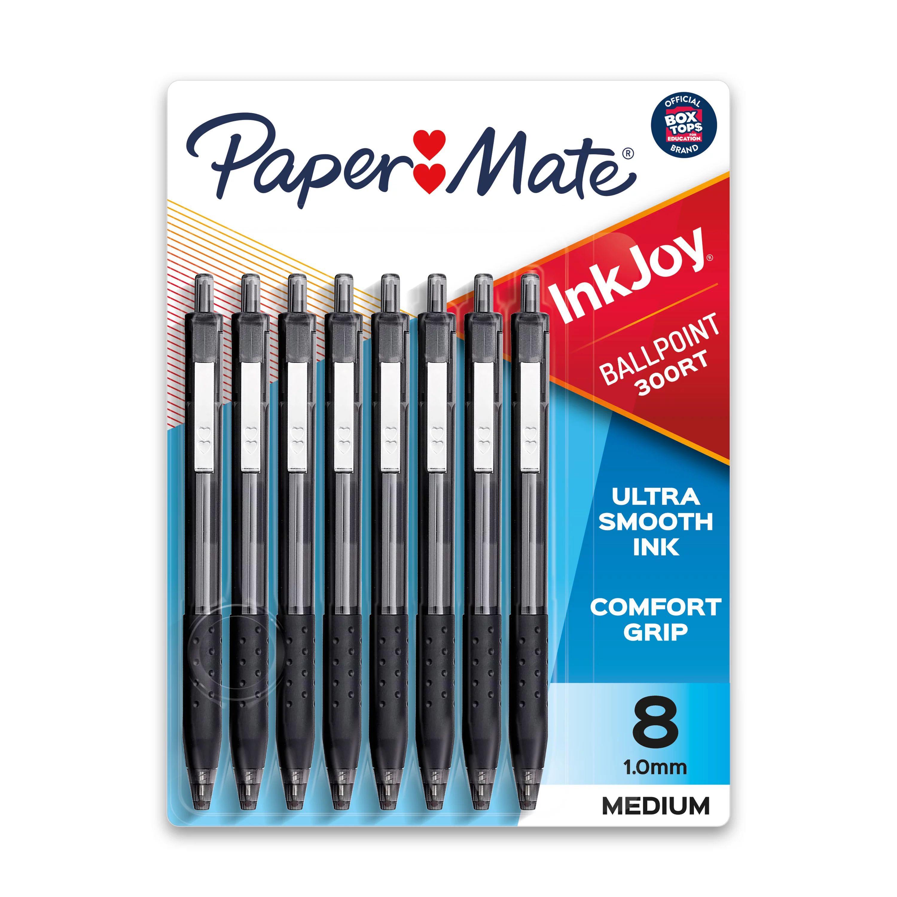 Paper Mate InkJoy 300RT Retractable Ballpoint Pens, Medium Point (1.0 mm), Black, 8 Count | Walmart (US)