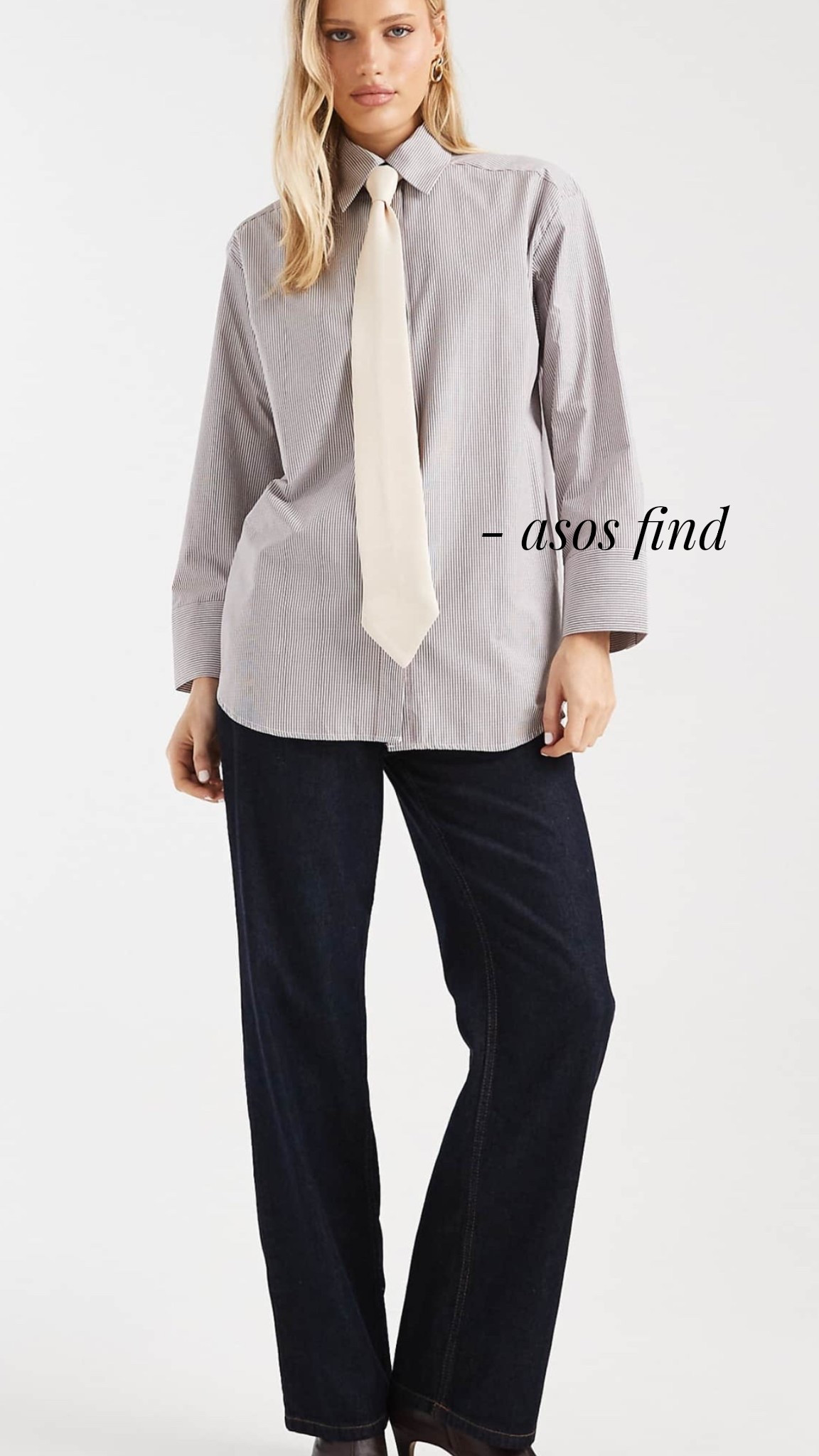 ASOS Design, Oversized Satin Necktie in Brown Stripes 

#LTKootd #LTKSaleAlert #LTKgrwm