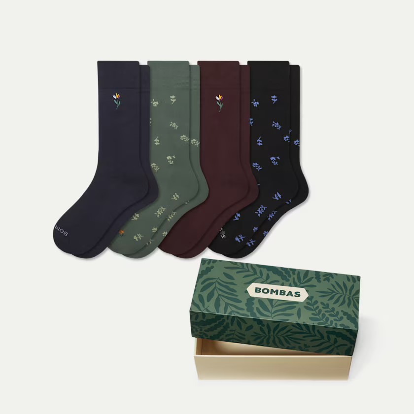 Men's Dress Calf Sock 4-Pack Gift Box | Bombas