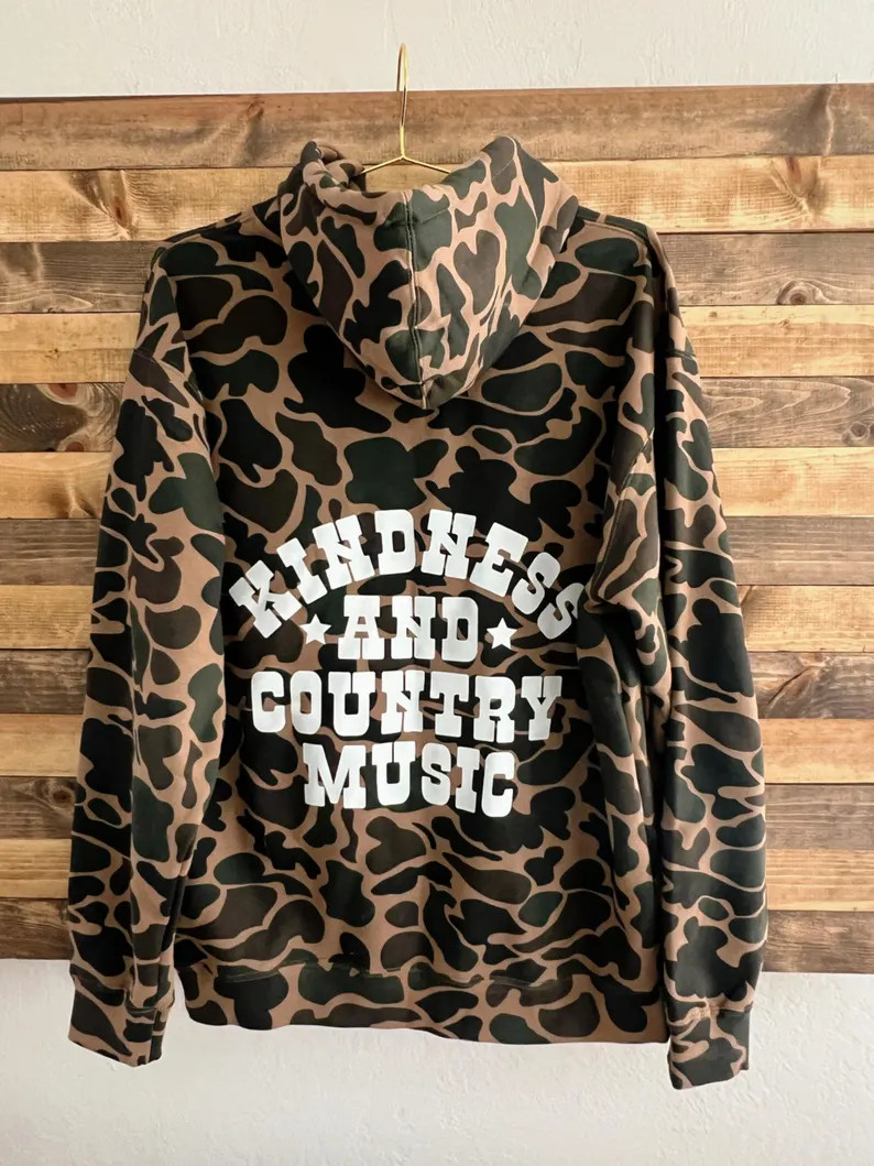 Kindness & Country Music Duck Camo Hoodie | Etsy (US)