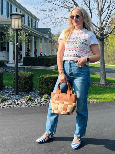 Spring and Summer casual denim outfit / Boden stripe flat shoes, vest, tee, on trend raffia bag, Krewe sunglasses, layered necklaces and bracelets

More everyday casual outfits over on CLAIRELATELY.com

#LTKover40 #LTKstyletip #LTKfindsunder100