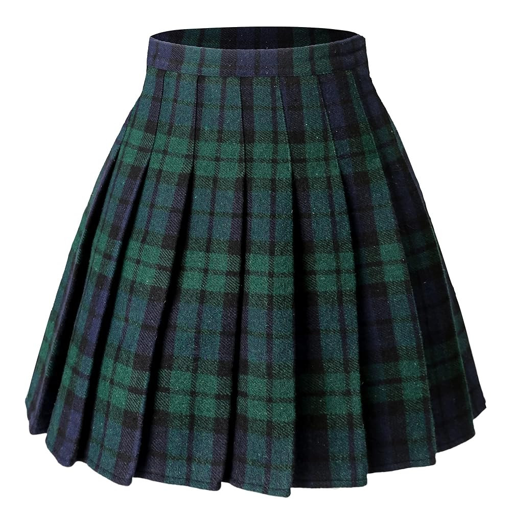 Hoerev Women Girls Versatile Plaid Pleated Skirt with Shorts for Cold Weather | Amazon (UK)