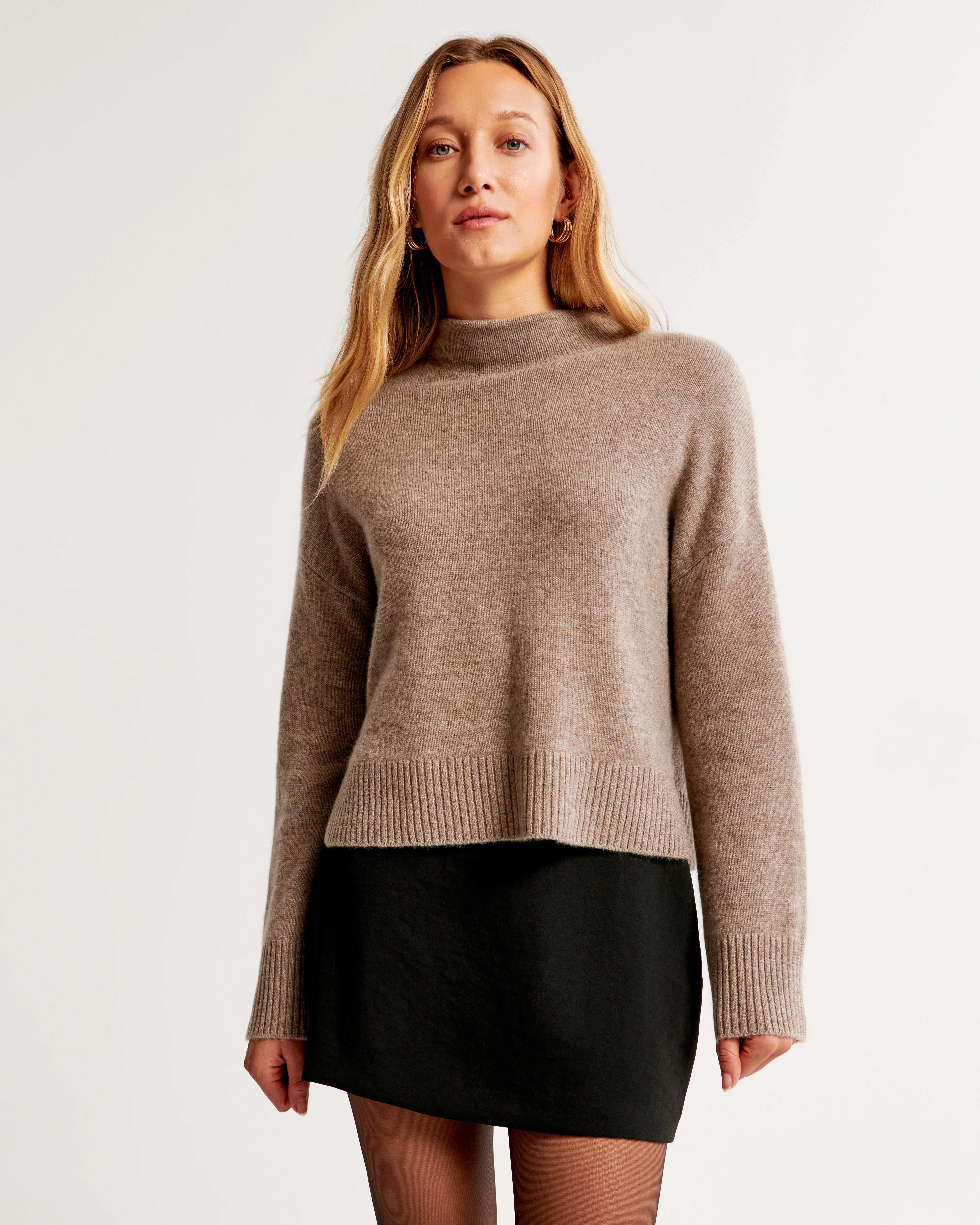 The A&F Scarlett Premium Crepe Mini Skort | Abercrombie & Fitch (US)