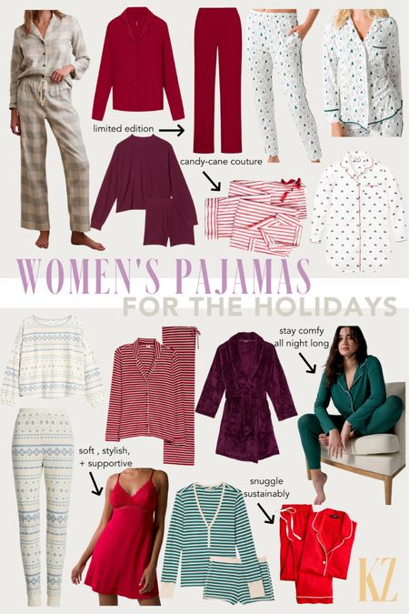 Women’s Pajamas for the Holidays - Matching Holiday and Christmas Pjs - Comfort Warm Clothing - Holiday Season Comfy Bottoms and Tops 

#LTKSeasonal #LTKHoliday #LTKstyletip