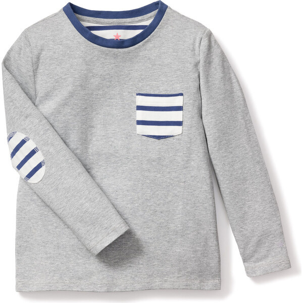 Elbow Patch Tee, Harbor Grey | Maisonette