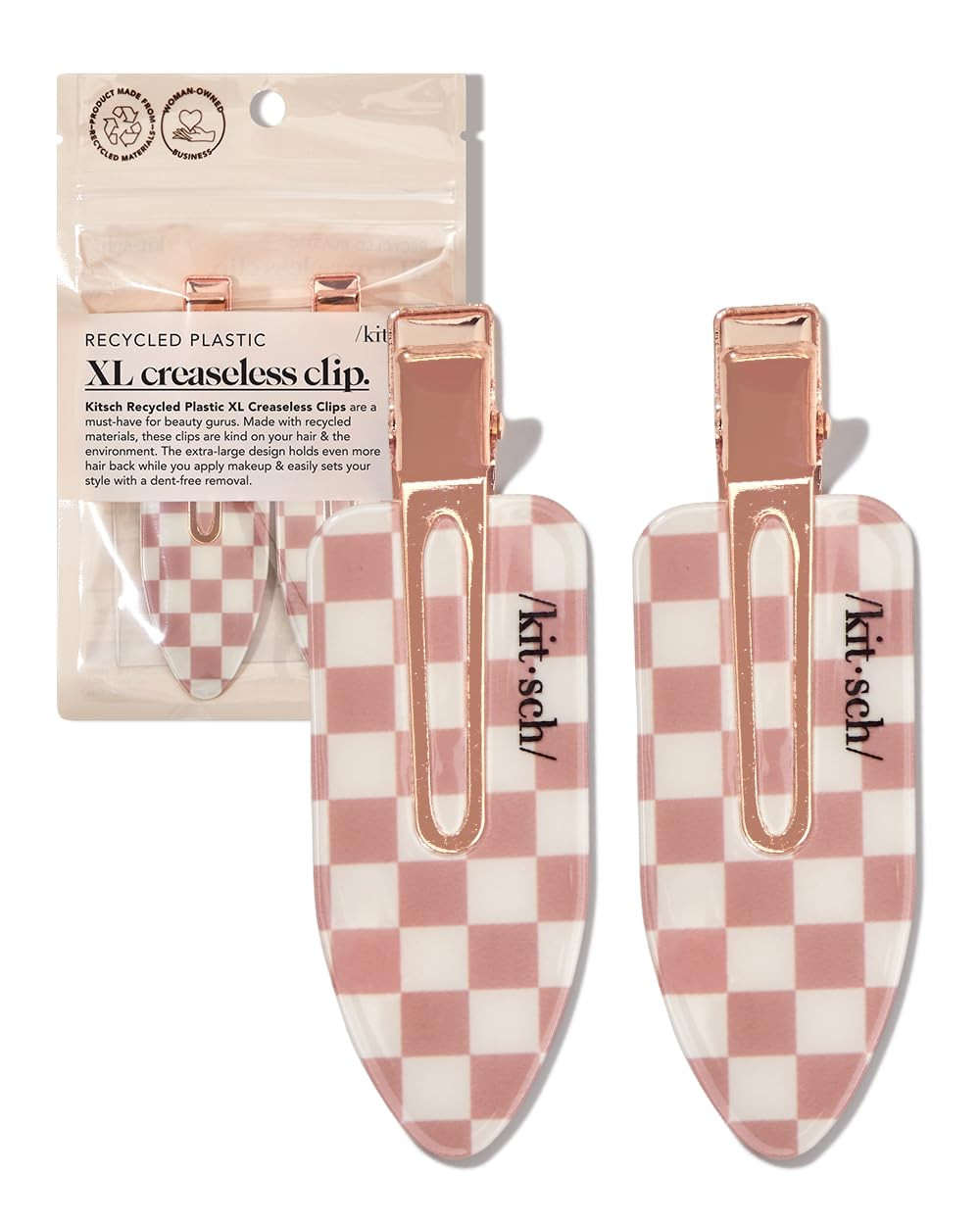 Kitsch 2 Pcs Creaseless Hair Clips - Hair Clips for Styling, Bangs Hair Clip, Hair Barrettes for ... | Amazon (US)