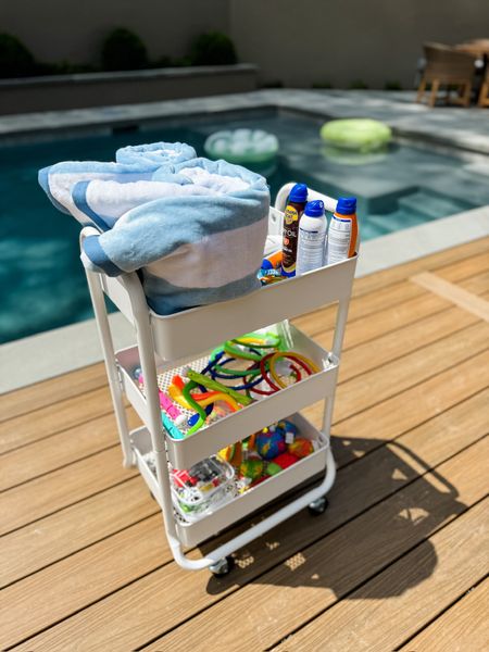 This poolside cart is going to be a staple in our household this summer. It stores all of our sunscreen, pool toys and towels; and can easily be rolled around the deck.

patio decor, porch setup, outdoor furniture, target outdoor finds, spring home decor, outdoor living, patio living, deck organization, poolside, pool toy organization, pool hacks, Amazon find, Amazon home, Walmart find, target find, target home, Amazon must have, Amazon home decor, classic home decor, home decor find, home decor inspiration, interior design, budget finds, organization tips, beautiful spaces, home hacks, shoppable inspiration, curated styling, Affordable home decor, budget home decor, patio refresh, deck refresh, home refresh, looks for less, home hack, home decor find

#LTKSeasonal #LTKHome #LTKStyleTip