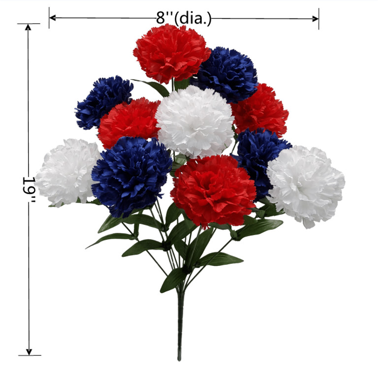 Mainstays Rwb Carnation Bush With Leaves - Walmart.com | Walmart (US)