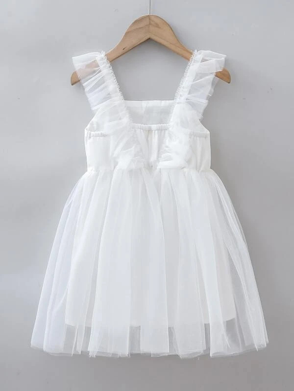 Toddler Girls Ruffle Trim Mesh Dress
   SKU: sk2202164938347037      
          (108 Reviews)
   ... | SHEIN