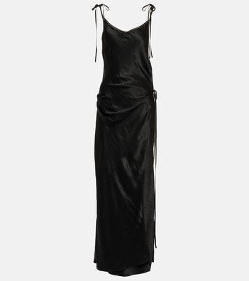 Satin wrap dress | Mytheresa (UK)