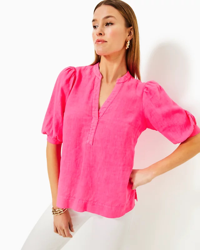 Mialeigh Linen Top | Lilly Pulitzer | Lilly Pulitzer