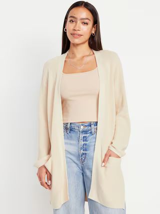 Open-Front Longline Cardigan Sweater | Old Navy (US)