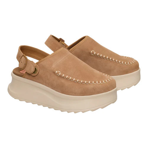 Delray Clog Suede - Tan | HEYDUDE
