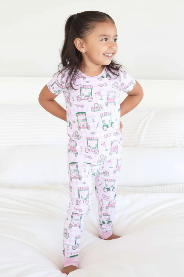 Birdie Babes Two Piece Pajama Set | Pink | Caden Lane