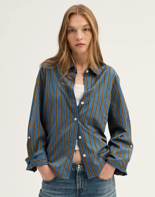 The Signature Y-Neck Shirt in Poplin | Madewell