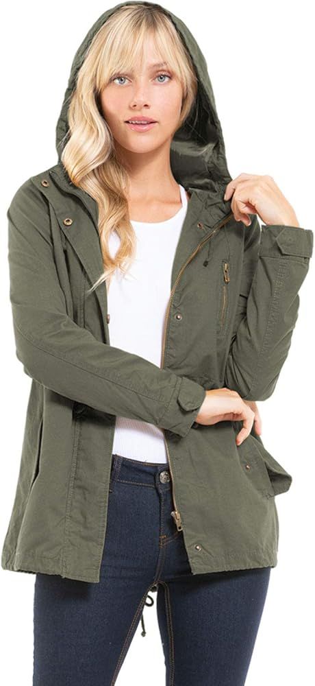 Design by Olivia Women's Military Anorak Safari Hoodie Jacket | Amazon (US)