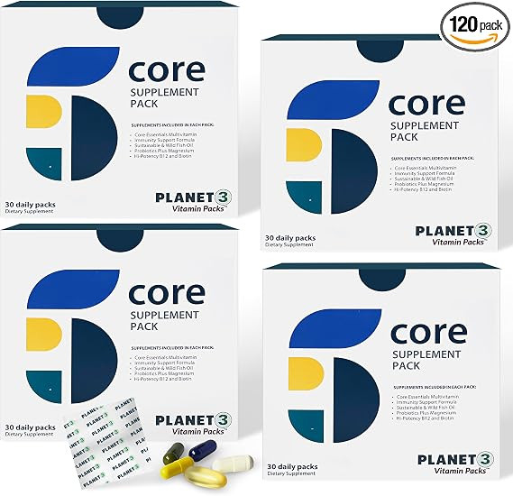 Planet 3 Vitamin Packs, Daily Vitamins for Both Men & Women, Energy, Immune & Heart Support | Mul... | Amazon (US)