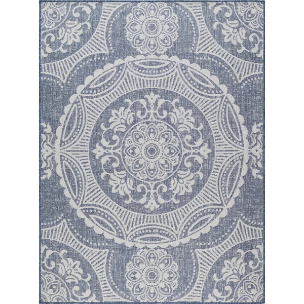 Okeden Power Loom Blue Rug | Wayfair Professional