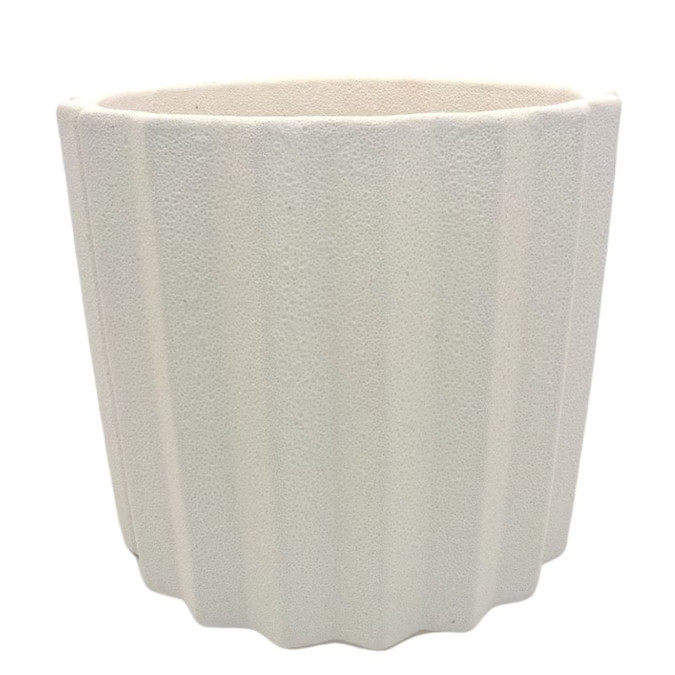 Origin 21 4.4-Quart Matte White Glazed Ceramic Nursery Planter with Drainage Holes | Lowe's