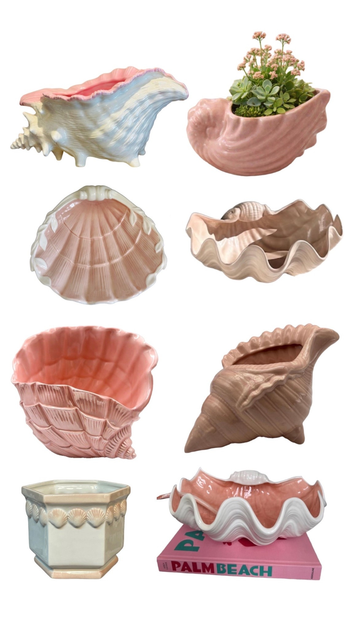 Shell vases and cache pots 

#LTKHome